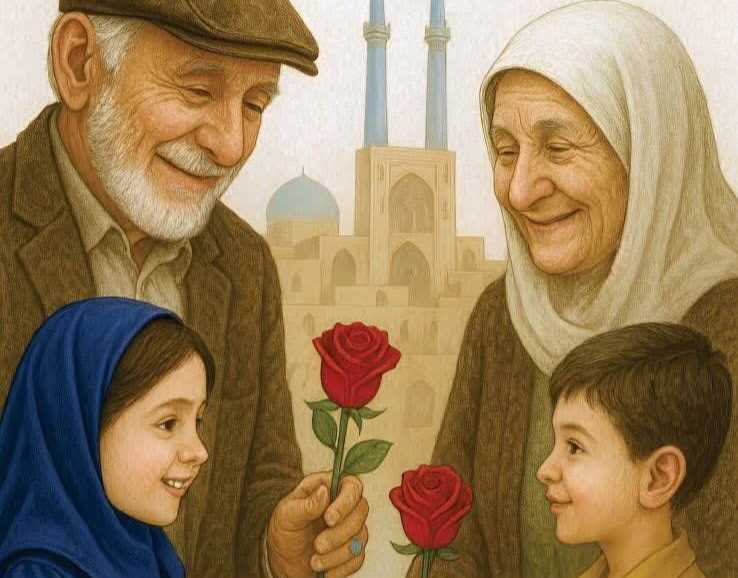 یک شاخه گل برای پدربزرگ‌ها و مادربزرگ‌های مازندرانی