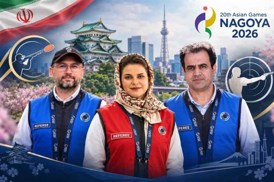 داور مازندرانی پرچمدار مسابقات تیراندازی "ناگویا"