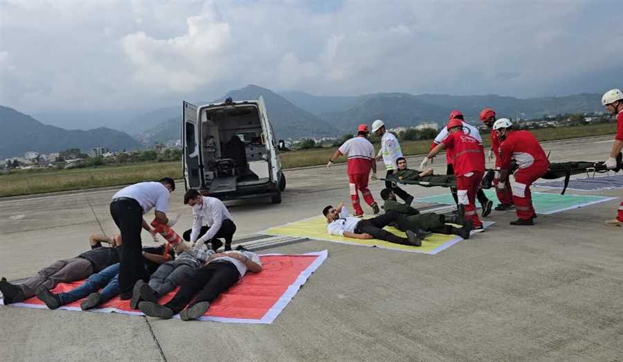 تمرین سانحه هوایی در رامسر